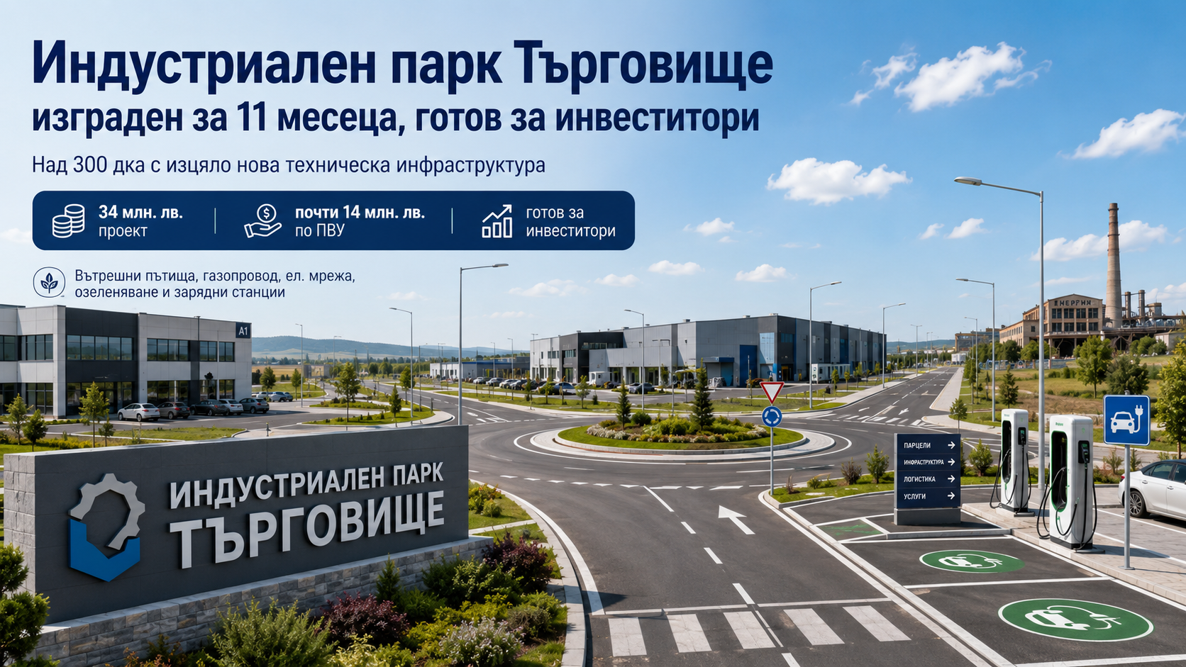 Индустриален парк Търговище: изграден за 11 месеца, готов за инвеститори