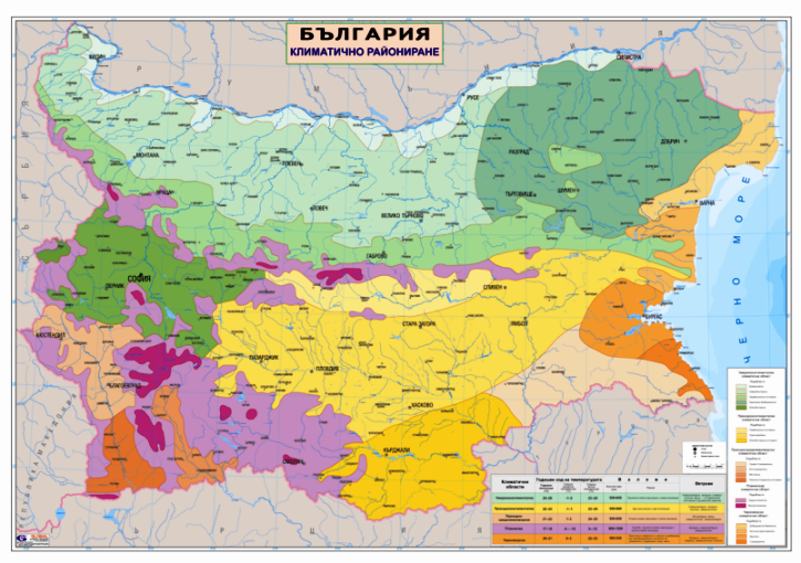 България - климатични райони