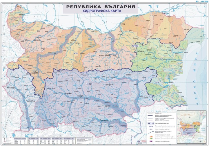 България - хидрографска карта