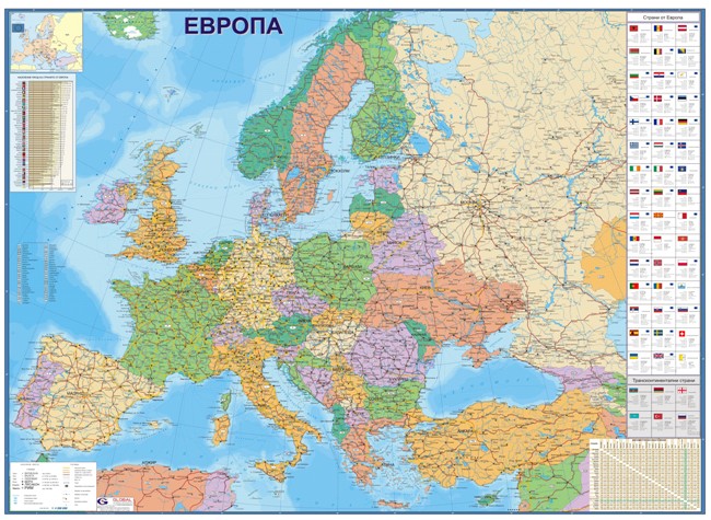 Европа - политическа карта