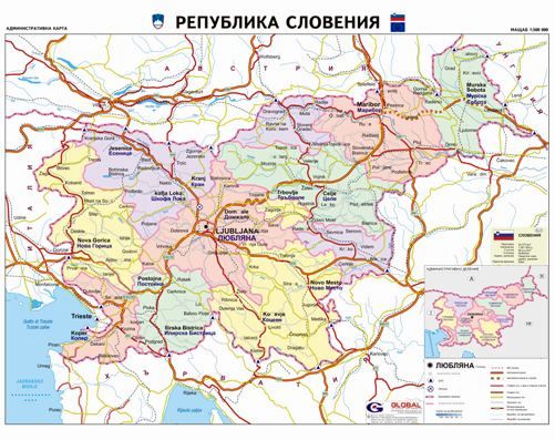 Карта на Словения