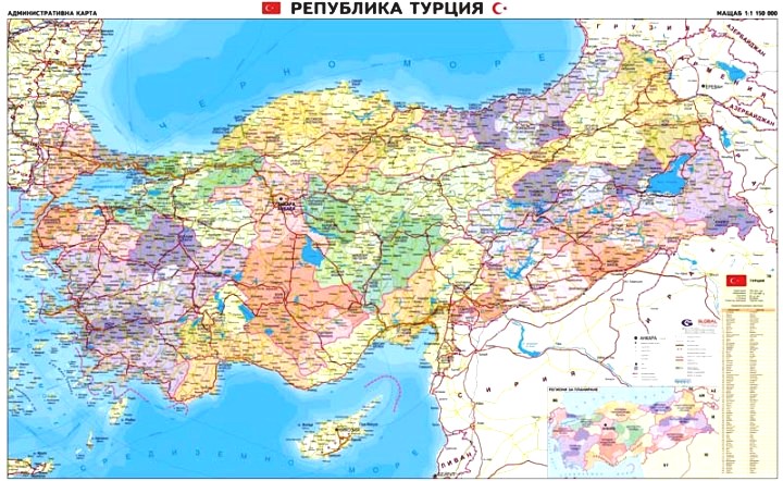 Карта на Турция