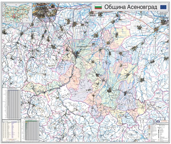 Карта на община Асеновград
