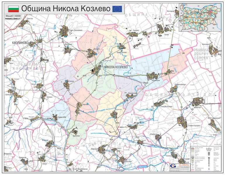 Карта на община Никола Козлево
