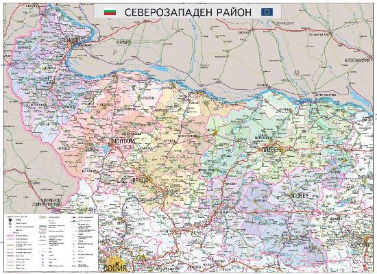 Карта на Северозападен район